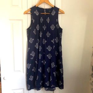 Madewell purple silk dress with white flowers